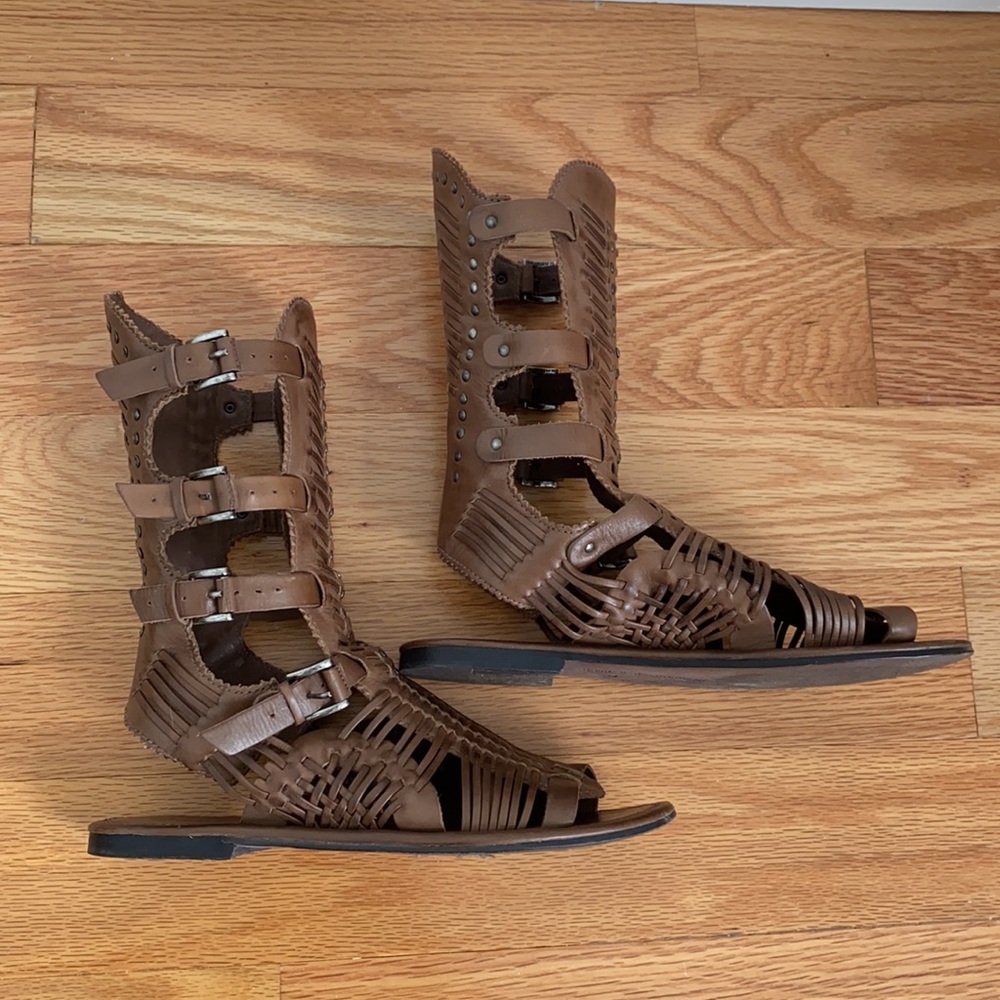 AllSaints Tall Gladiator Sandals Size 37